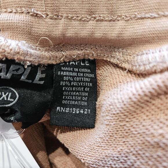 Staple Khaki Beige Joggers Sweatpants Size 3XL - Picture 7 of 11